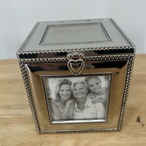 THINGS REMEMBERED Silver Cube Frame and Keepsake Box